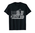 Flute Musicians Dad Mixed Usa T-Shirt - Minimalist Print Men Women - T-Shirt, Sweatshirt, Hoodie