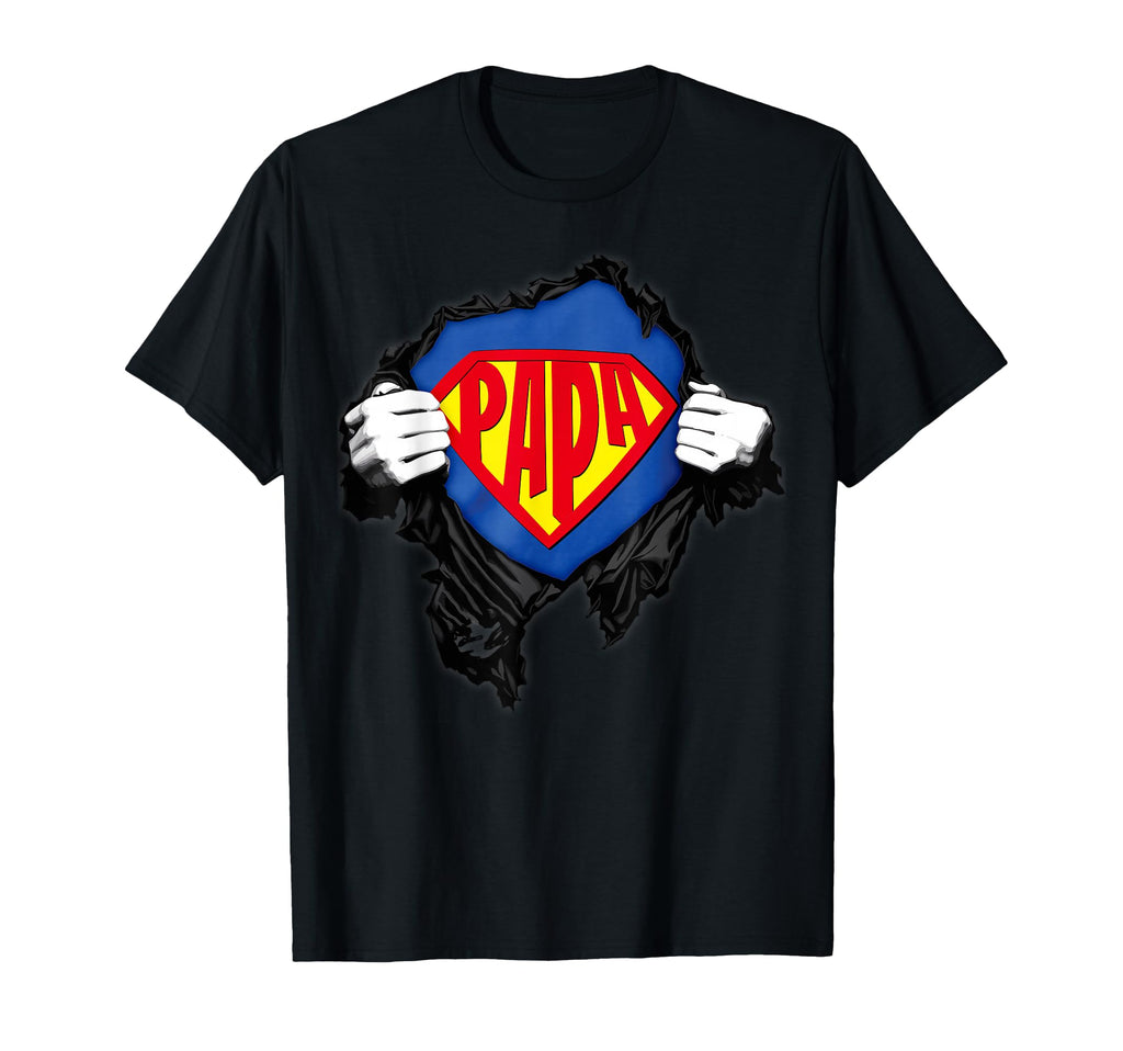 Papa Superhero Grandfather Super T-Shirt - Minimalist Print for Adults - T-Shirt, Sweatshirt, Hoodie
