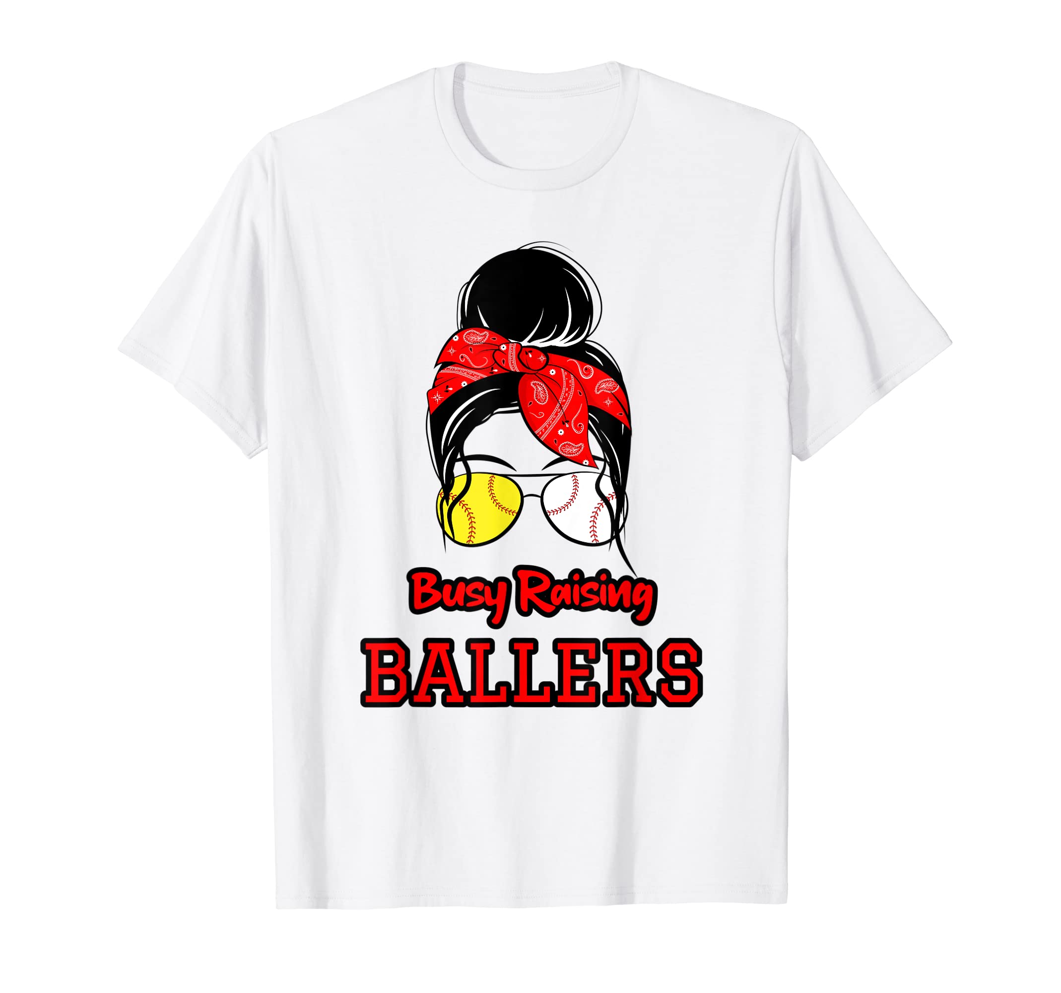 Busy Raising Ballers Funny Baseball T-Shirt - Novelty Apparel Unisex - T-Shirt, Sweatshirt, Hoodie