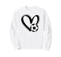Soccer Ball Heart Sweatshirt - Fun Novelty Design Men Women - T-Shirt, Sweatshirt, Hoodie