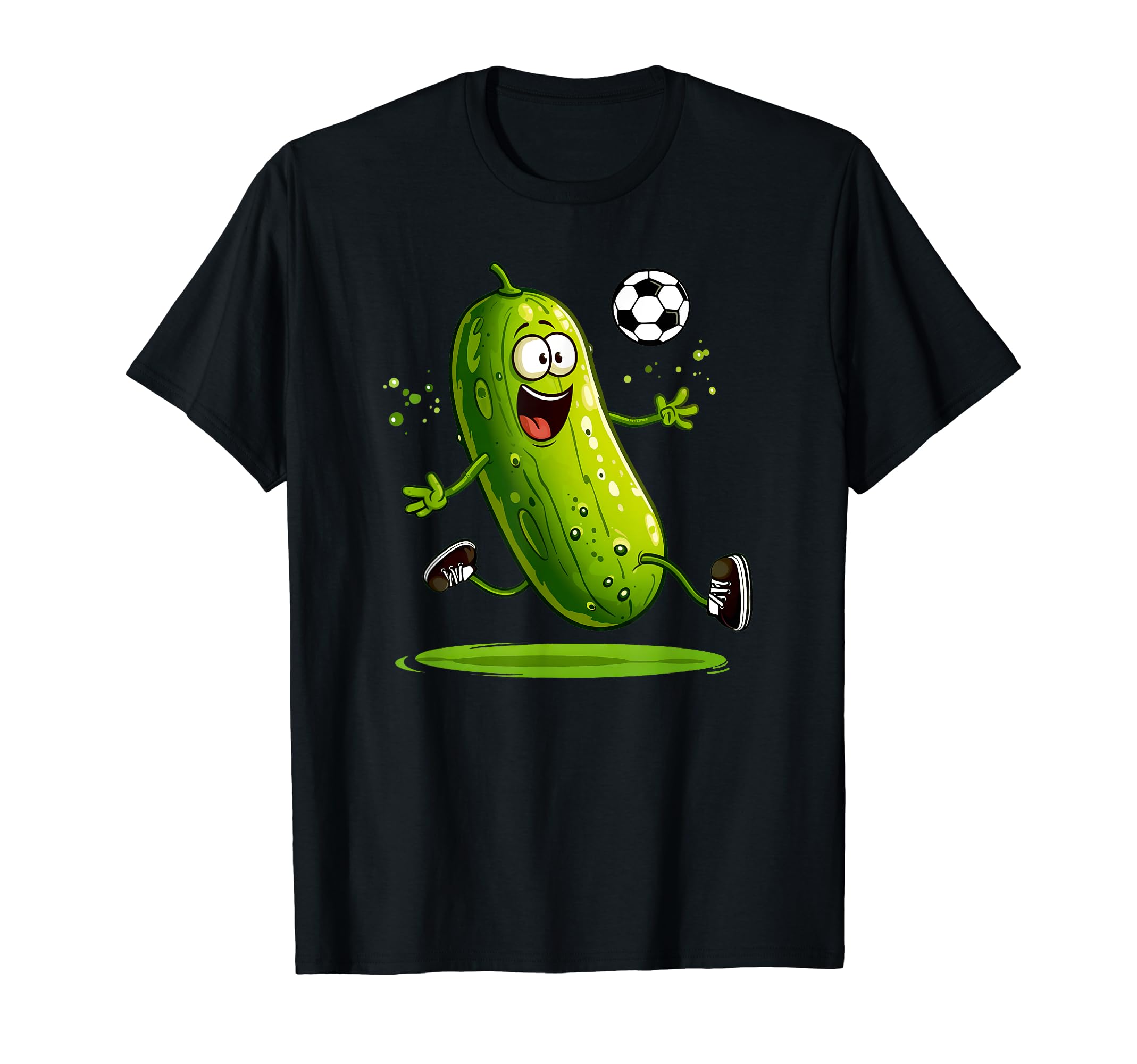Soccer Playing Pickle Sporty Sweatshirt - Custom Art Print Men Women - T-Shirt, Sweatshirt, Hoodie