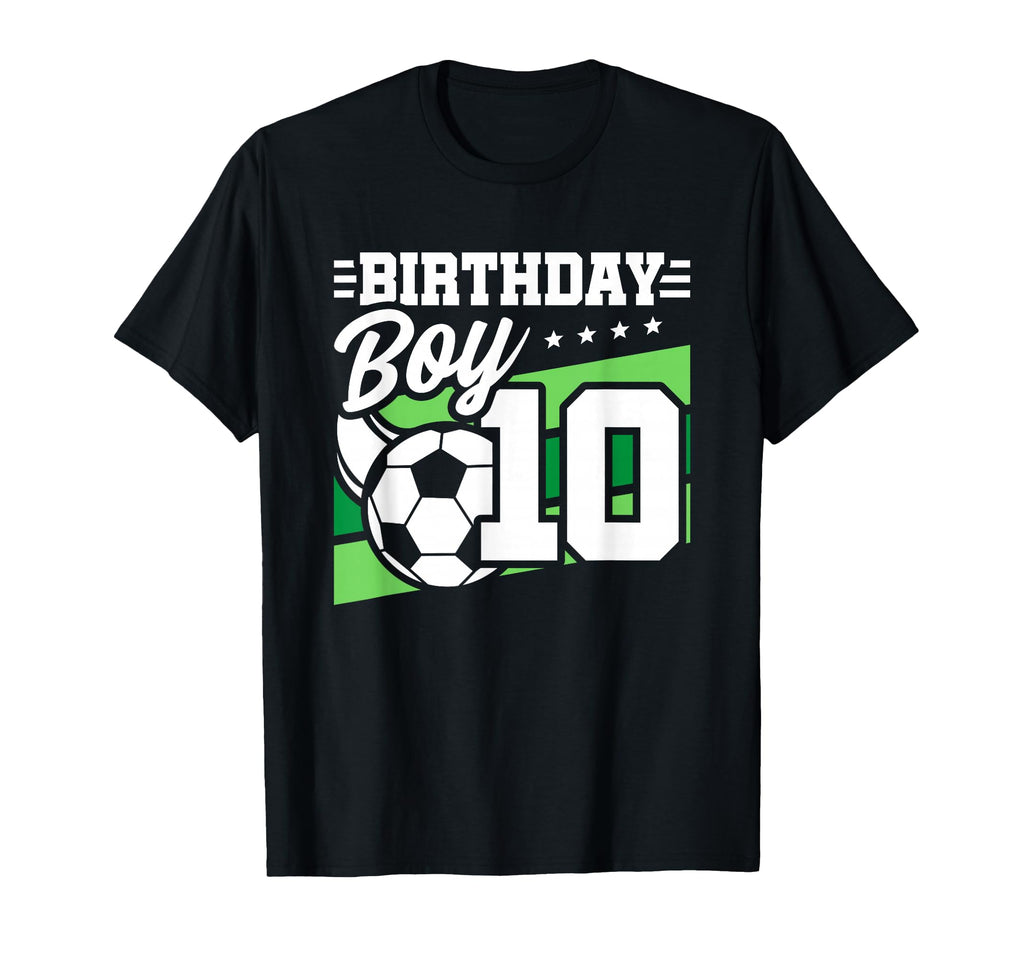 Soccer Birthday Party 10 Year Old 10Th T-Shirt - Aesthetic Graphic Unisex - T-Shirt, Sweatshirt, Hoodie