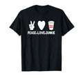 Funny Dunkie Junkie Peace Love T-Shirt - Minimalist Print for Adults - T-Shirt, Sweatshirt, Hoodie