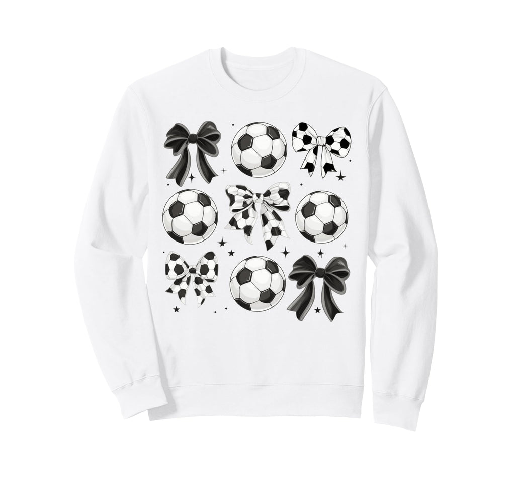 Soccer Coquette Mom Preppy Soccer Sweatshirt - Casual Everyday Wear Unisex - T-Shirt, Sweatshirt, Hoodie
