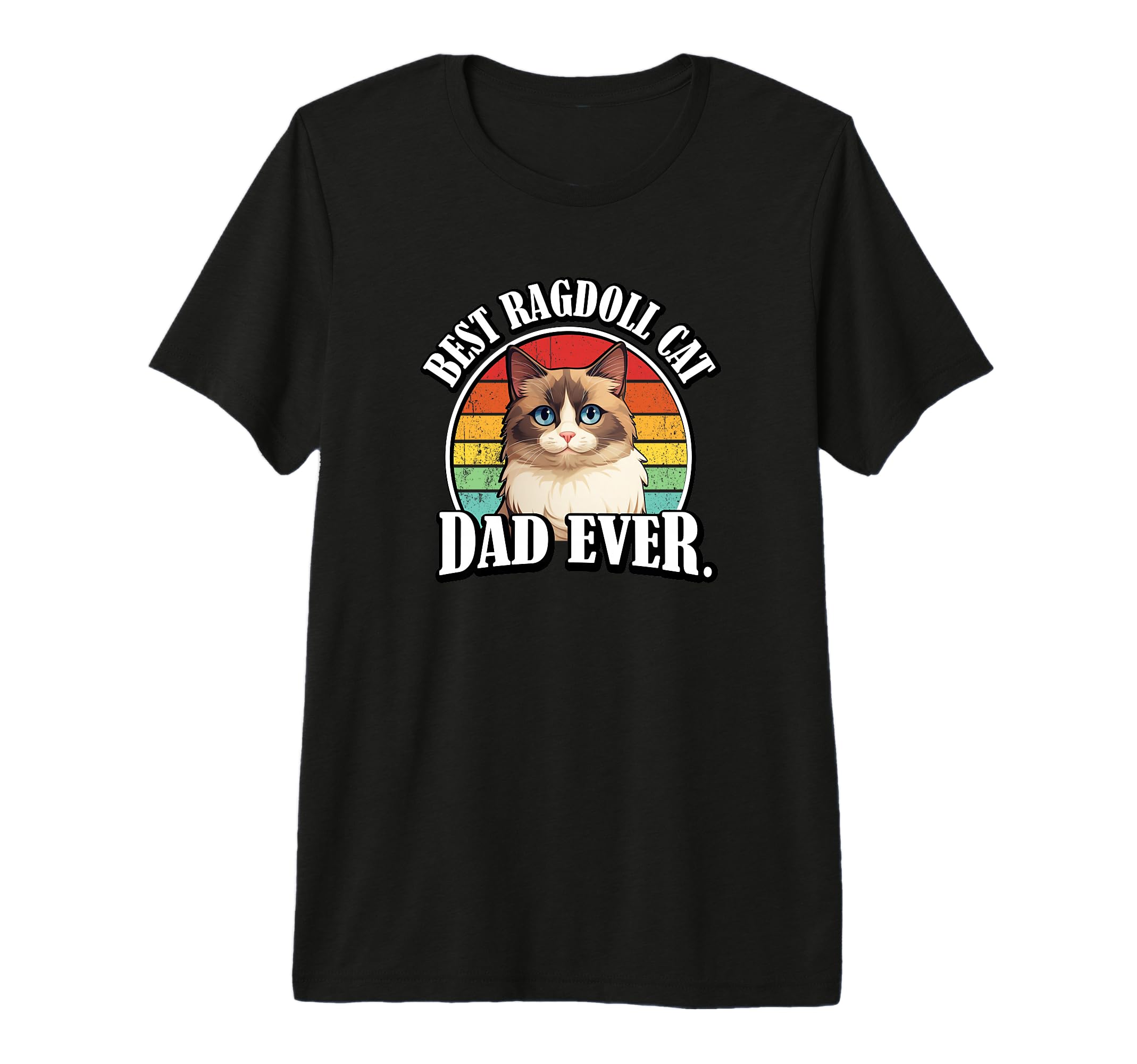 Funny Best Dad Ragdoll Cat Lover Tri T-Shirt - Custom Art Print for Adults - T-Shirt, Sweatshirt, Hoodie