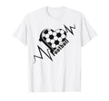 Love Football Heartbeat Soccer Pulse T-Shirt - Graphic Print for Adults - T-Shirt, Sweatshirt, Hoodie
