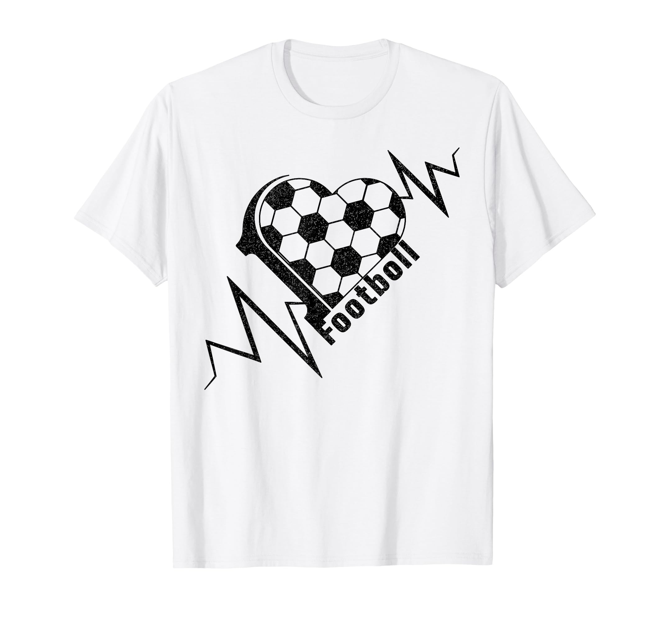 Love Football Heartbeat Soccer Pulse T-Shirt - Graphic Print for Adults - T-Shirt, Sweatshirt, Hoodie