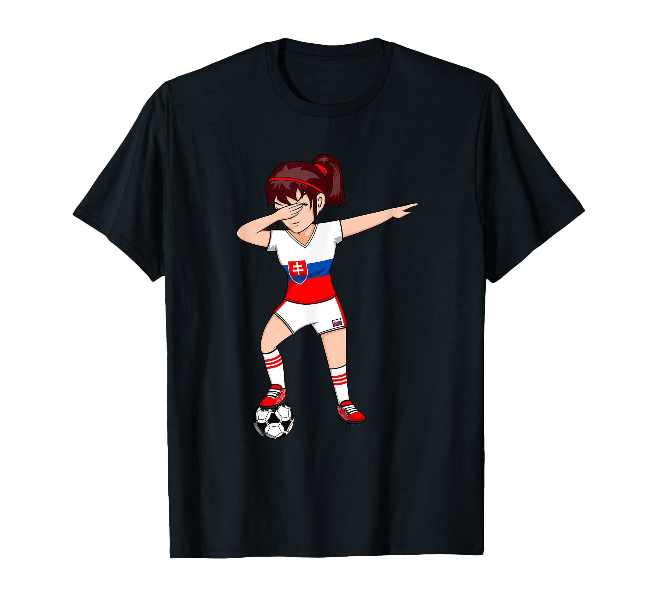 Dabbing Soccer Slovakia Jersey Slovak T-Shirt - Trendy Graphic Men Women - T-Shirt, Sweatshirt, Hoodie