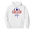 Soccer Wife Soccer Ball Support Hoodie - Minimalist Print for Adults - T-Shirt, Sweatshirt, Hoodie