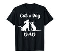 Cat And Dog Dad Pets Animals Lover T-Shirt - Minimalist Print Men Women - T-Shirt, Sweatshirt, Hoodie