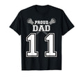 Custom Proud Lacrosse Dad Number 11 T-Shirt - Graphic Print Unisex - T-Shirt, Sweatshirt, Hoodie