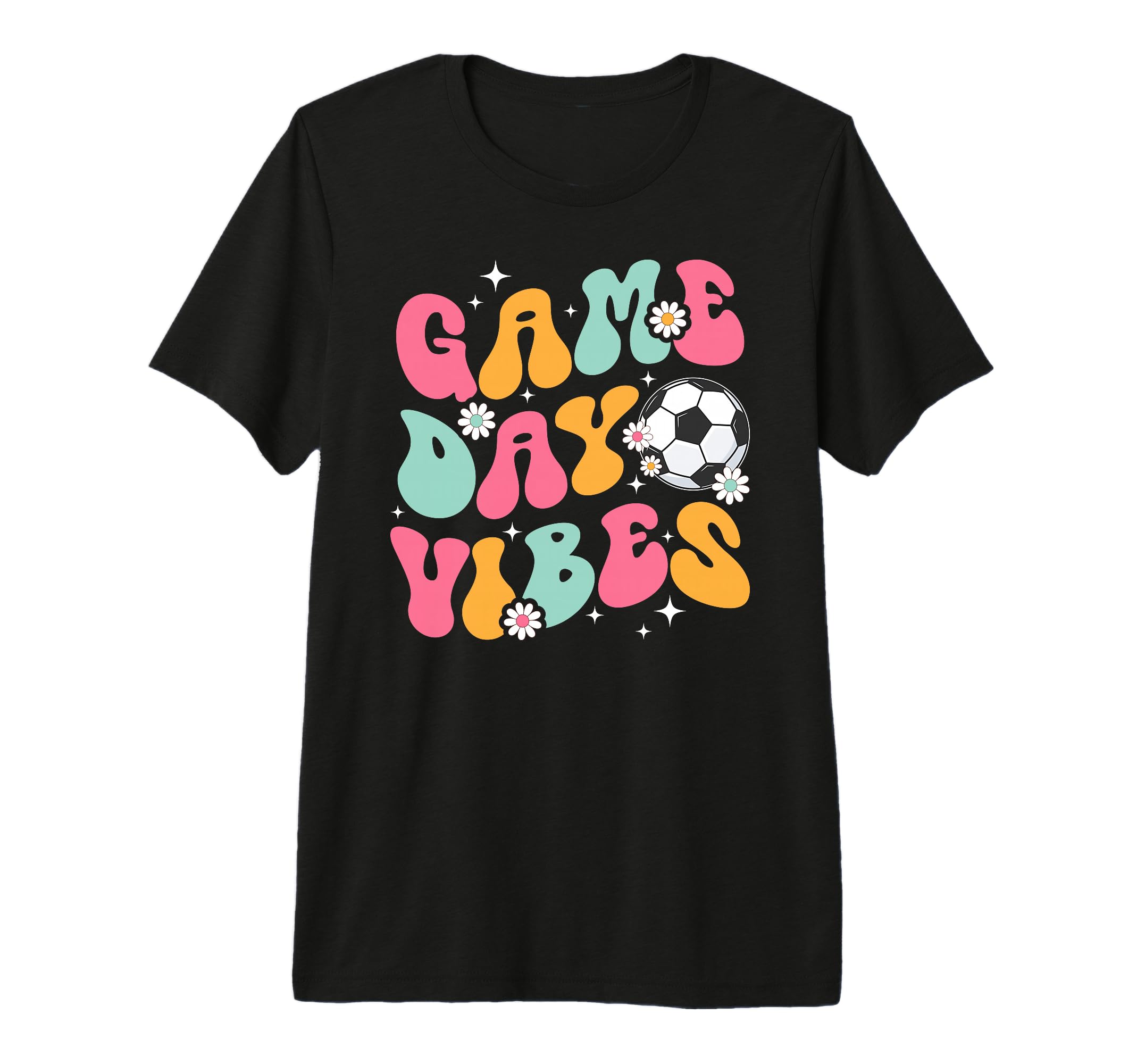 Groovy Soccer Game Day Vibes Game T-Shirt - Aesthetic Graphic for Adults - T-Shirt, Sweatshirt, Hoodie