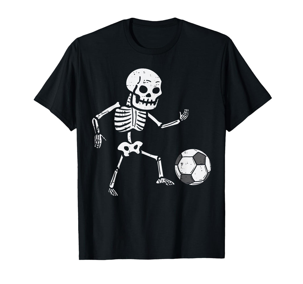 Skeleton Playing Soccer Football T-Shirt - Casual Everyday Wear Men Women - T-Shirt, Sweatshirt, Hoodie