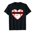 Baseball Heart Mom Dad Softball T-Shirt - Minimalist Print Unisex - T-Shirt, Sweatshirt, Hoodie