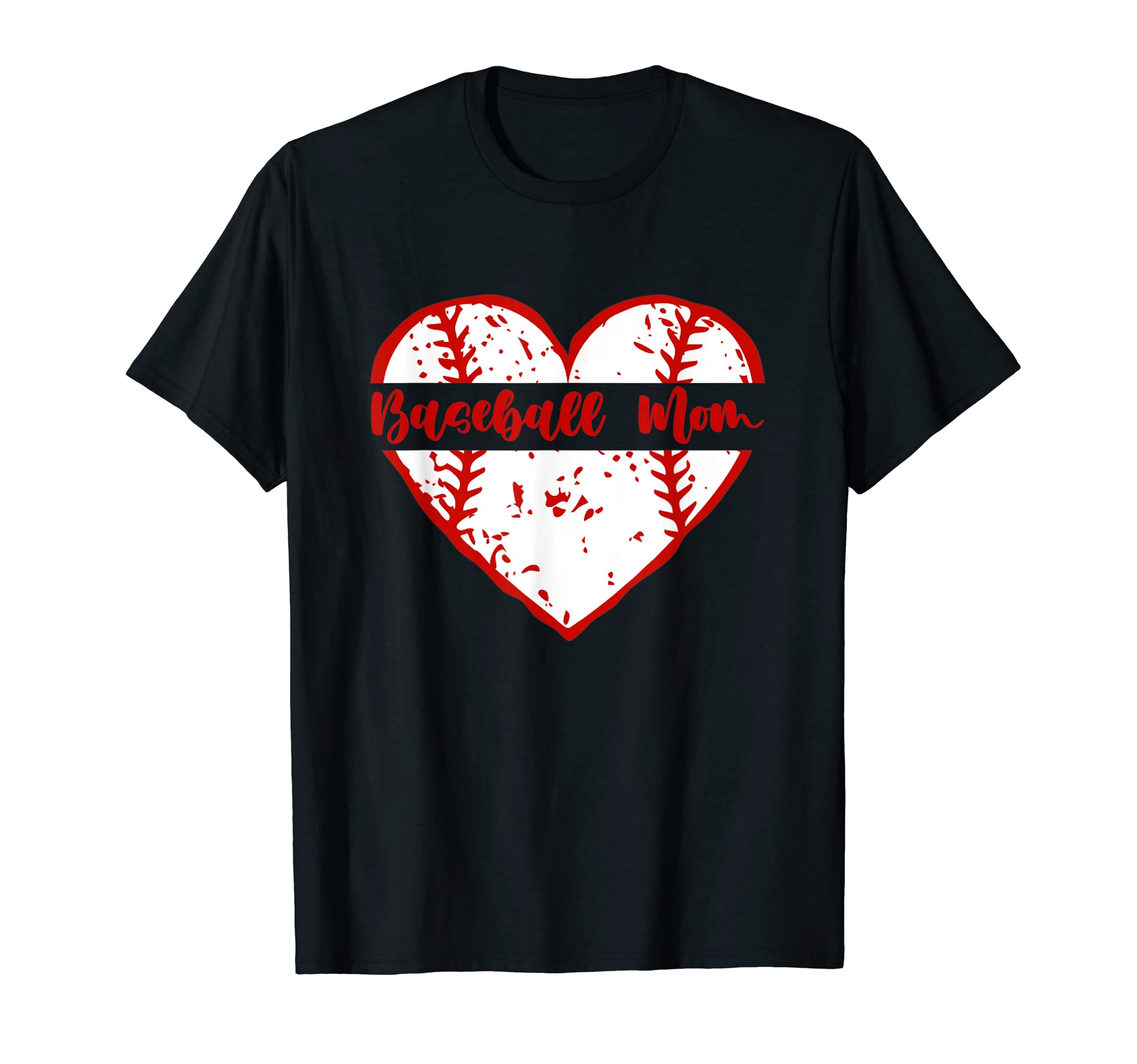Baseball Heart Mom Dad Softball T-Shirt - Minimalist Print Unisex - T-Shirt, Sweatshirt, Hoodie
