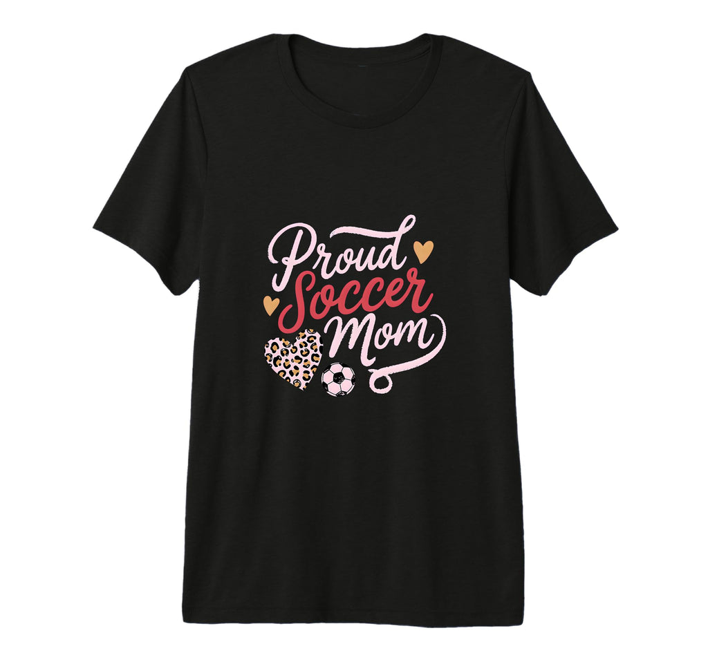 Proud Soccer Mom Leopard Family Tri T-Shirt - Minimalist Print for Adults - T-Shirt, Sweatshirt, Hoodie