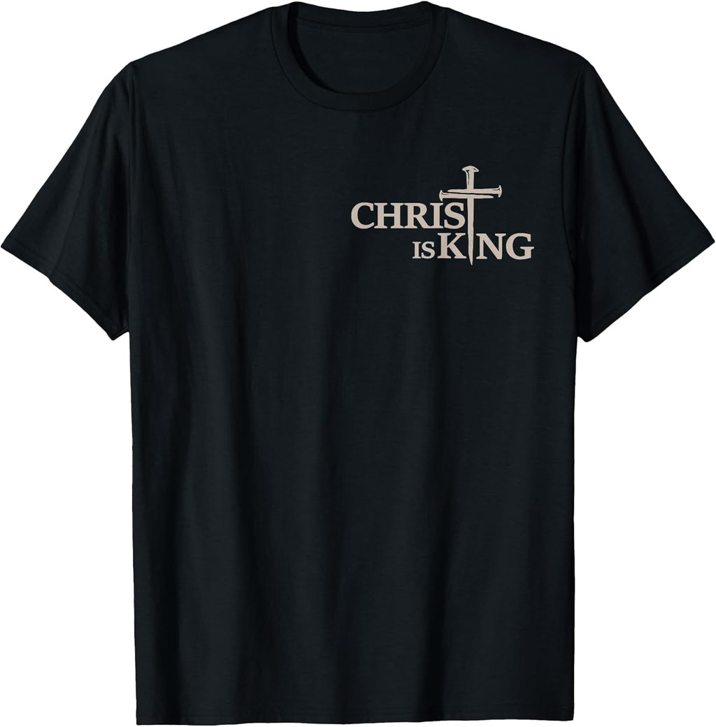Christ is King Nail Cross Christian Minimalist - Adult & Kids T-Shirts, Sweatshirts & Hoodies apparel design preview 1
