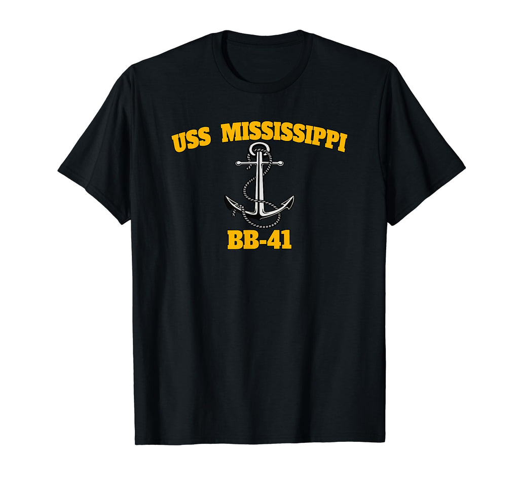 Uss Mississippi Bb 41 Battleship Veteran T-Shirt - Minimalist Print Unisex - T-Shirt, Sweatshirt, Hoodie