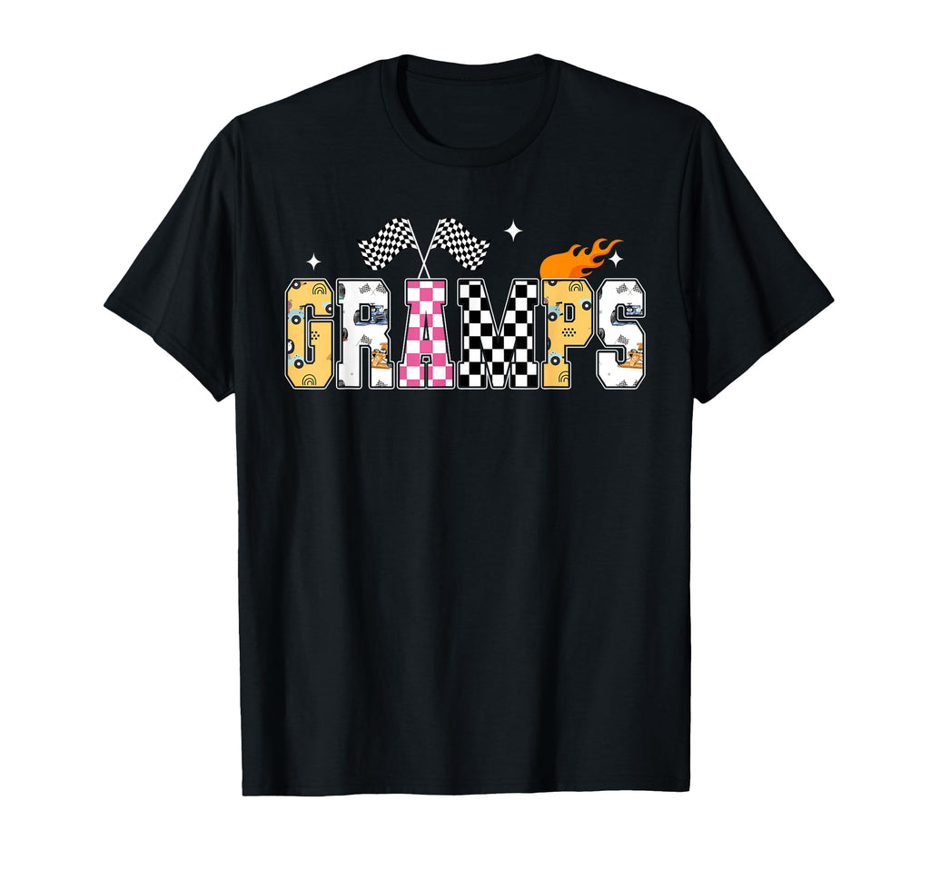 Gramps Pit Crew Racing Car Birthday Family T-Shirt - Unique Graphic Unisex - T-Shirt, Sweatshirt, Hoodie