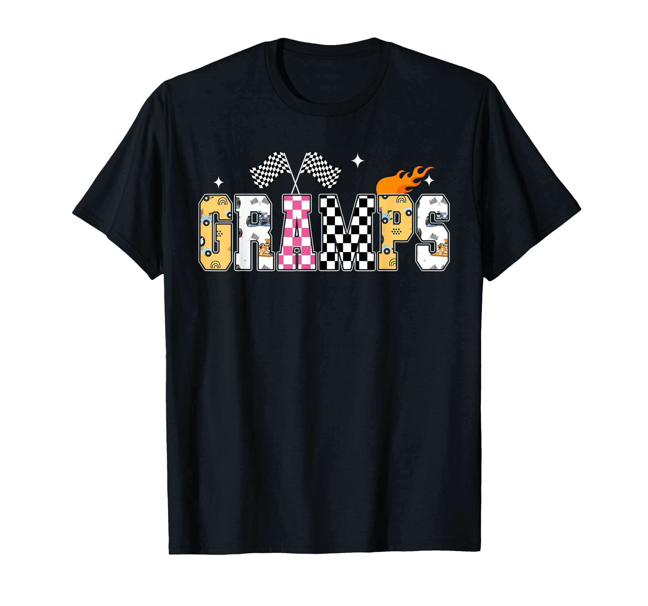 Gramps Pit Crew Racing Car Birthday Family T-Shirt - Unique Graphic Unisex - T-Shirt, Sweatshirt, Hoodie