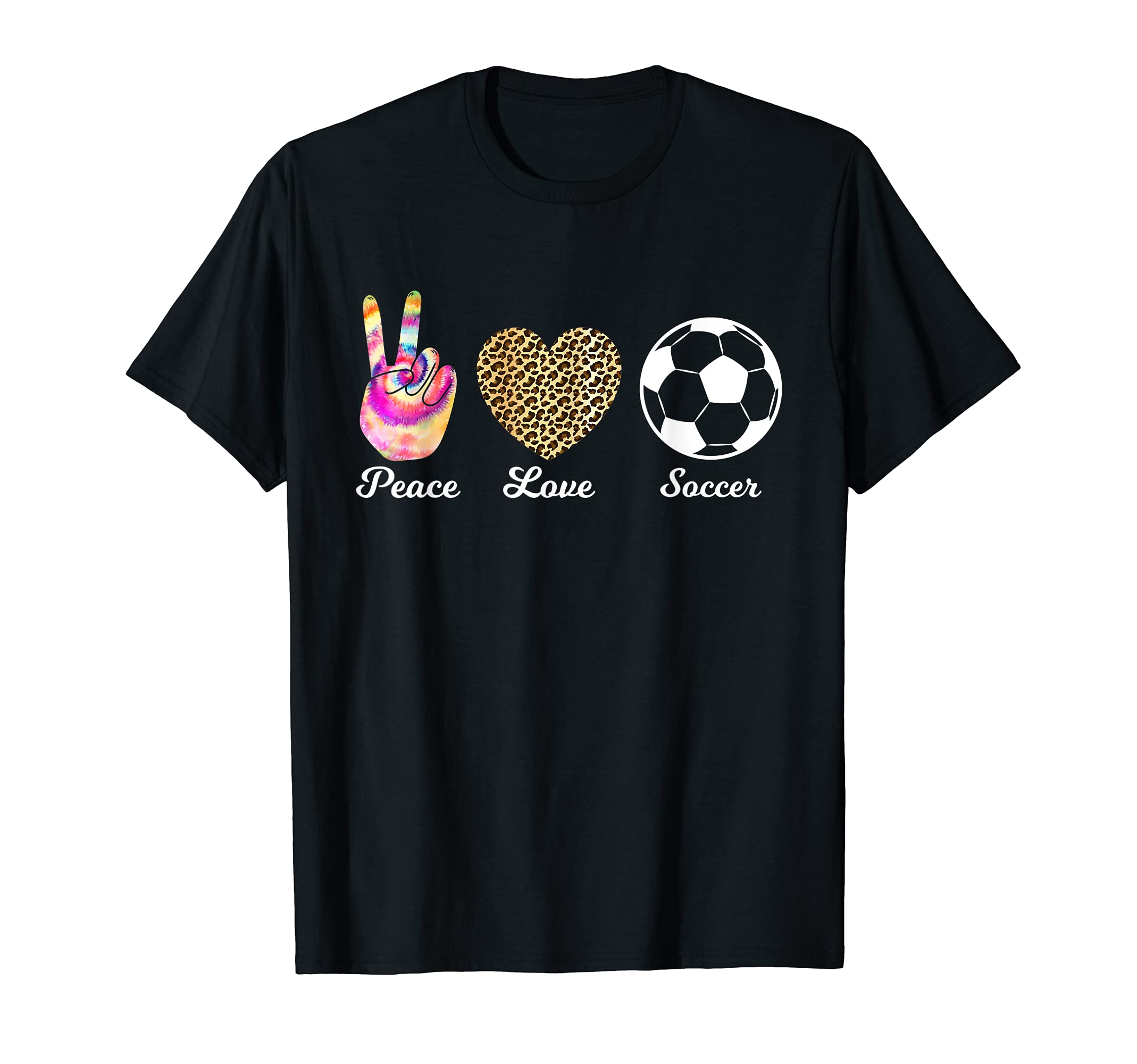 Peace Love Soccer Soccer T-Shirt - Trendy Graphic Men Women - T-Shirt, Sweatshirt, Hoodie