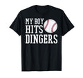 My Hits Dingers Baseball Mom Dad I Hit T-Shirt - Unique Graphic Men Women - T-Shirt, Sweatshirt, Hoodie