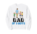 Dad Three Father And Sons Walking Sweatshirt - Minimalist Print Men Women - T-Shirt, Sweatshirt, Hoodie