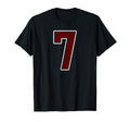 Maroon And White Number 7 Jersey Player T-Shirt - Trendy Graphic Unisex - T-Shirt, Sweatshirt, Hoodie