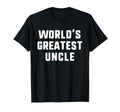 Worlds Greatest Uncle Funny Family T-Shirt - Custom Art Print for Adults - T-Shirt, Sweatshirt, Hoodie