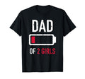 Dad 2 Two Low Battery Gift Fathers Day T-Shirt - Minimalist Print Unisex - T-Shirt, Sweatshirt, Hoodie