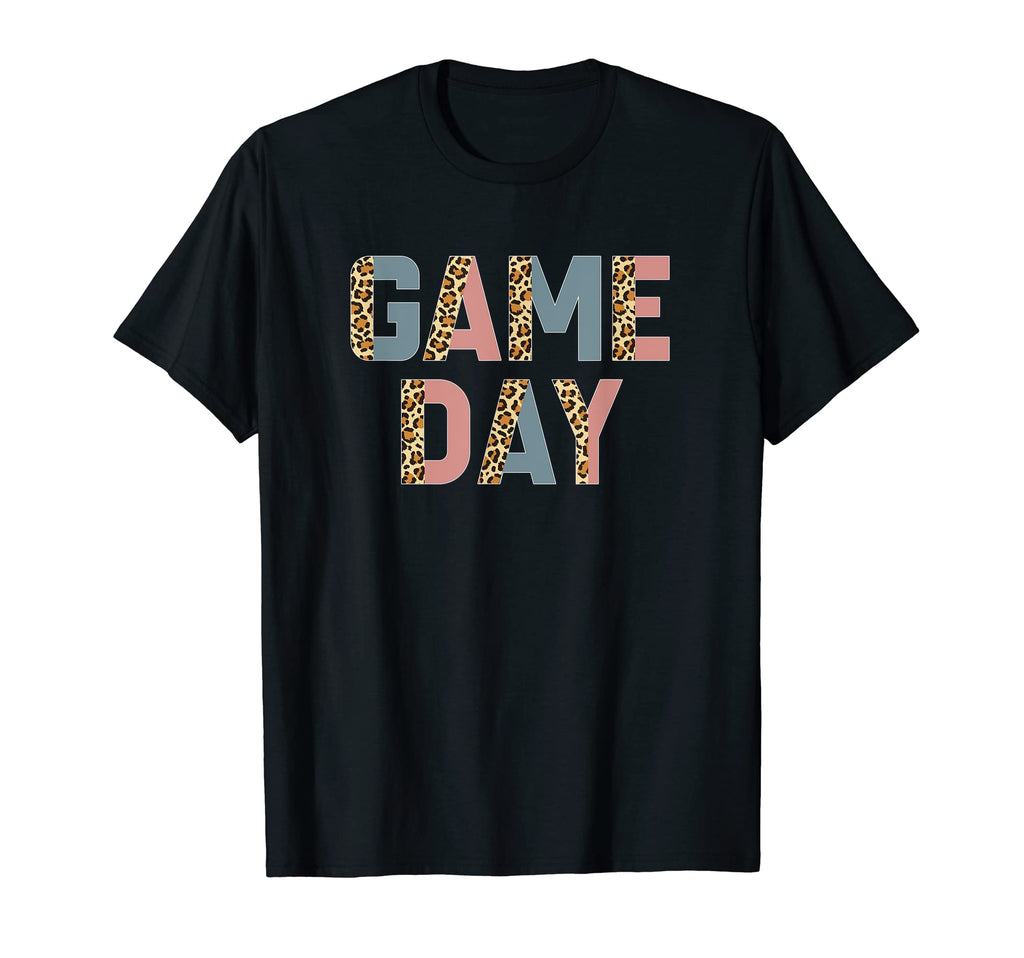 Game Day Half Leopard Sports Soccer T-Shirt - Unique Graphic Men Women - T-Shirt, Sweatshirt, Hoodie