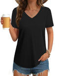 Womens V Neck Short Sleeve Cotton Tops Summer Curved - Adult & Kids T-Shirts, Sweatshirts & Hoodies apparel design preview 1