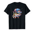 Fish Usa Flag Hat Fishing 4Th July T-Shirt - Casual Everyday Wear Men Women - T-Shirt, Sweatshirt, Hoodie