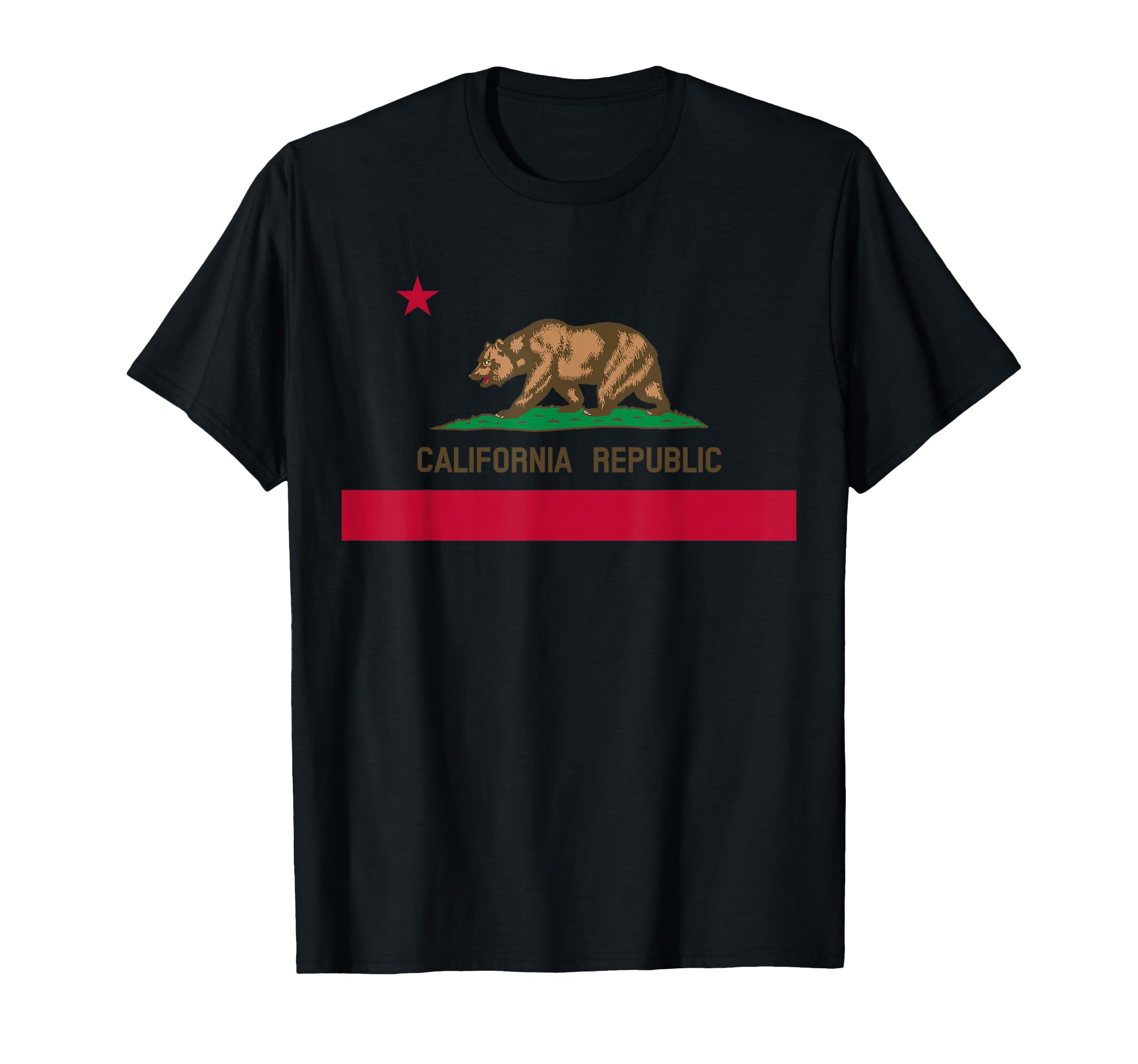 California Republic Flag Patriotic T-Shirt - Minimalist Print Men Women - T-Shirt, Sweatshirt, Hoodie