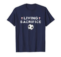 Living Sacrifice Christian Cross Soccer T-Shirt - Graphic Print Men Women - T-Shirt, Sweatshirt, Hoodie