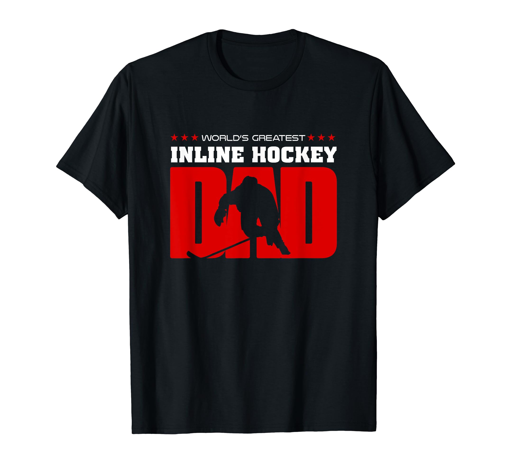 Worlds Greatest Inline Hockey Dad T-Shirt - Fun Novelty Design for Adults - T-Shirt, Sweatshirt, Hoodie