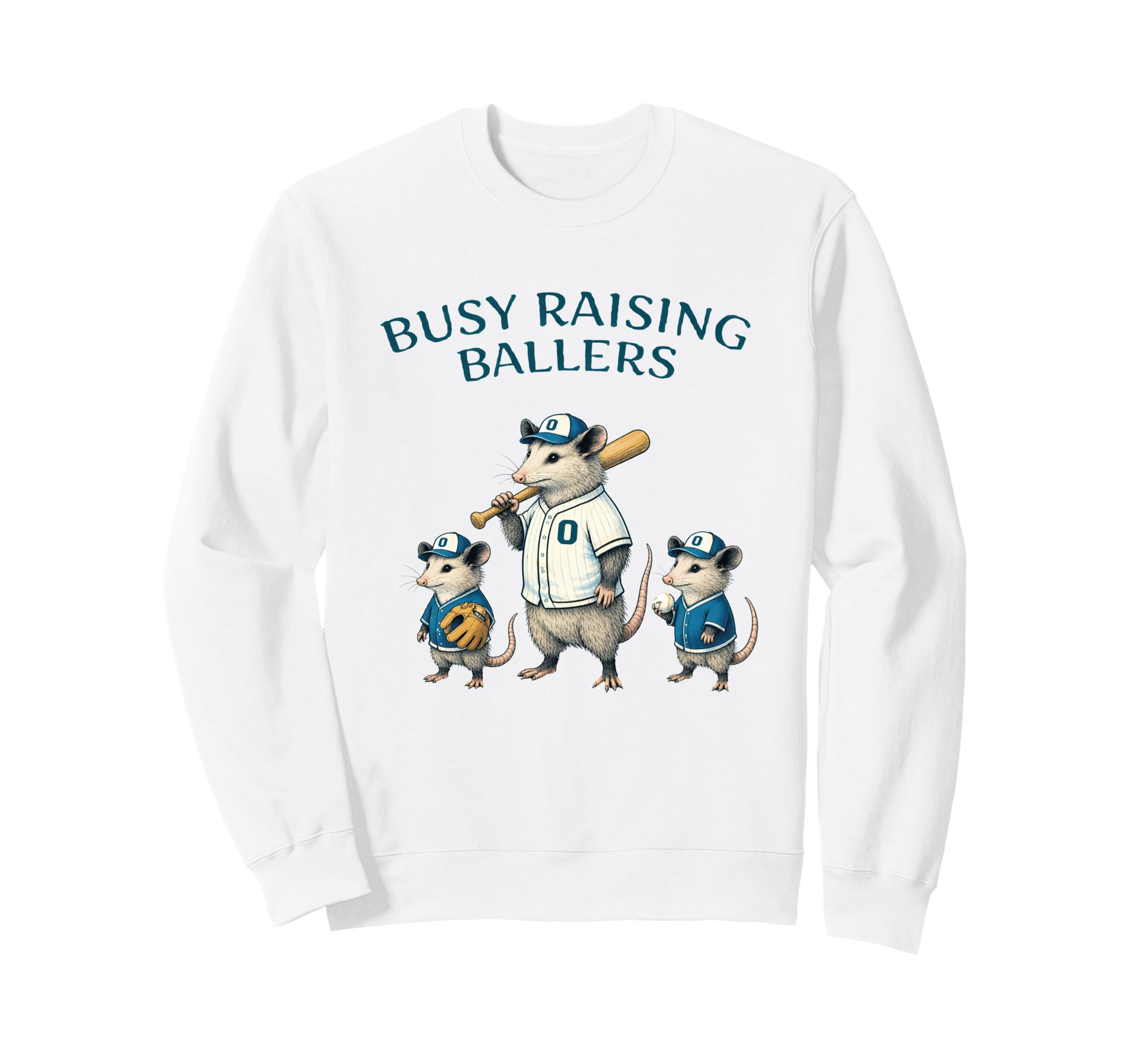 Busy Raising Baller Baseball Softball Sweatshirt - Custom Art Print Unisex - T-Shirt, Sweatshirt, Hoodie