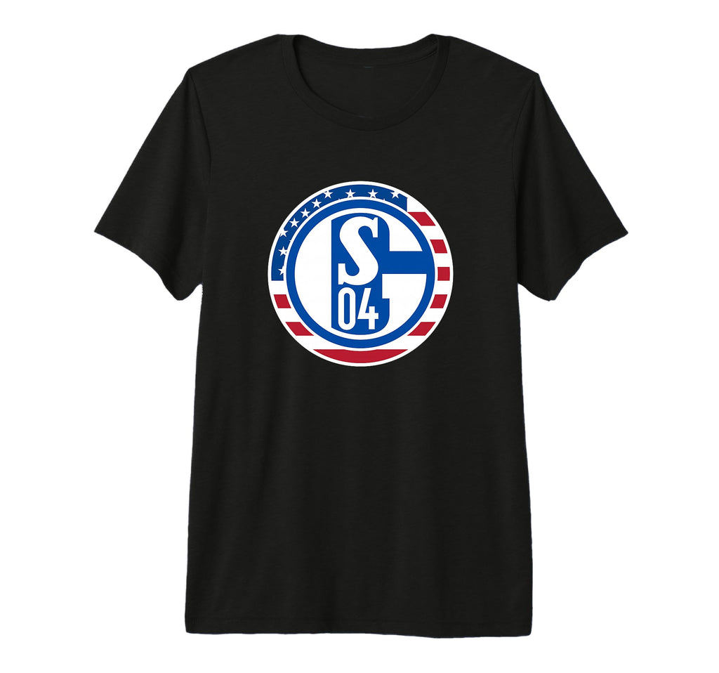 Schalke Logo Usa Tri Blend T-Shirt - Novelty Apparel Men Women - T-Shirt, Sweatshirt, Hoodie