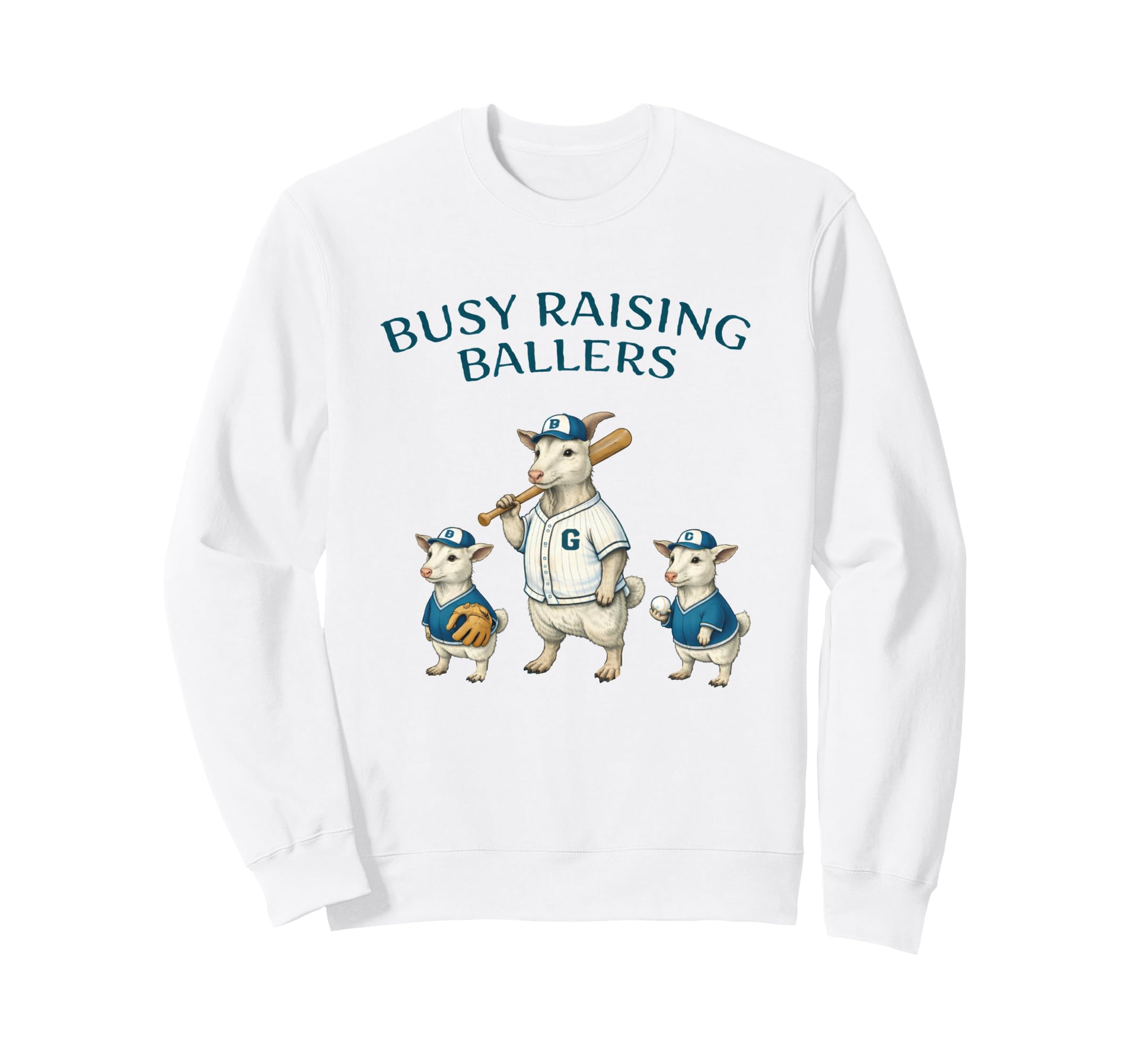 Busy Raising Baller Baseball Softball Sweatshirt - Trendy Graphic Unisex - T-Shirt, Sweatshirt, Hoodie
