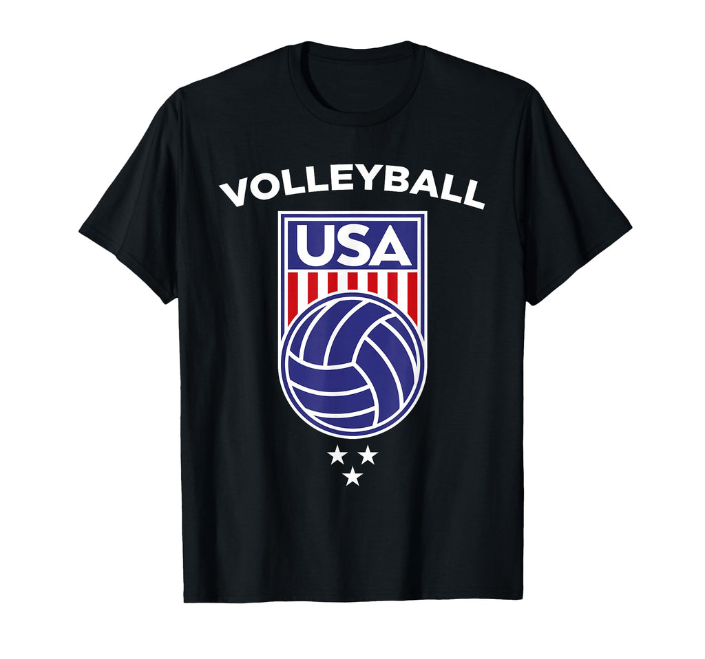 Volleyball Beach Usa Flag Volleyball T-Shirt - Casual Everyday Wear Unisex - T-Shirt, Sweatshirt, Hoodie
