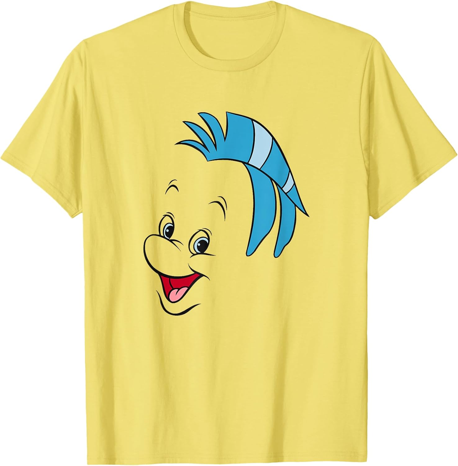 The Little Mermaid Flounder Big Face - Adult & Kids T-Shirts, Sweatshirts & Hoodies apparel design preview 1