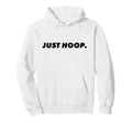 Basketball Designs Just Hoop Small Grey Hoodie - Novelty Apparel Men Women - T-Shirt, Sweatshirt, Hoodie