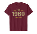 Est 1960 Established 1960 Birthday T-Shirt - Unique Graphic for Adults - T-Shirt, Sweatshirt, Hoodie