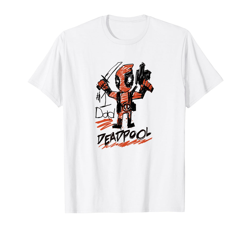Marvel Deadpool 1 Dad Deadpool Sketch T-Shirt - Streetwear Style Men Women - T-Shirt, Sweatshirt, Hoodie