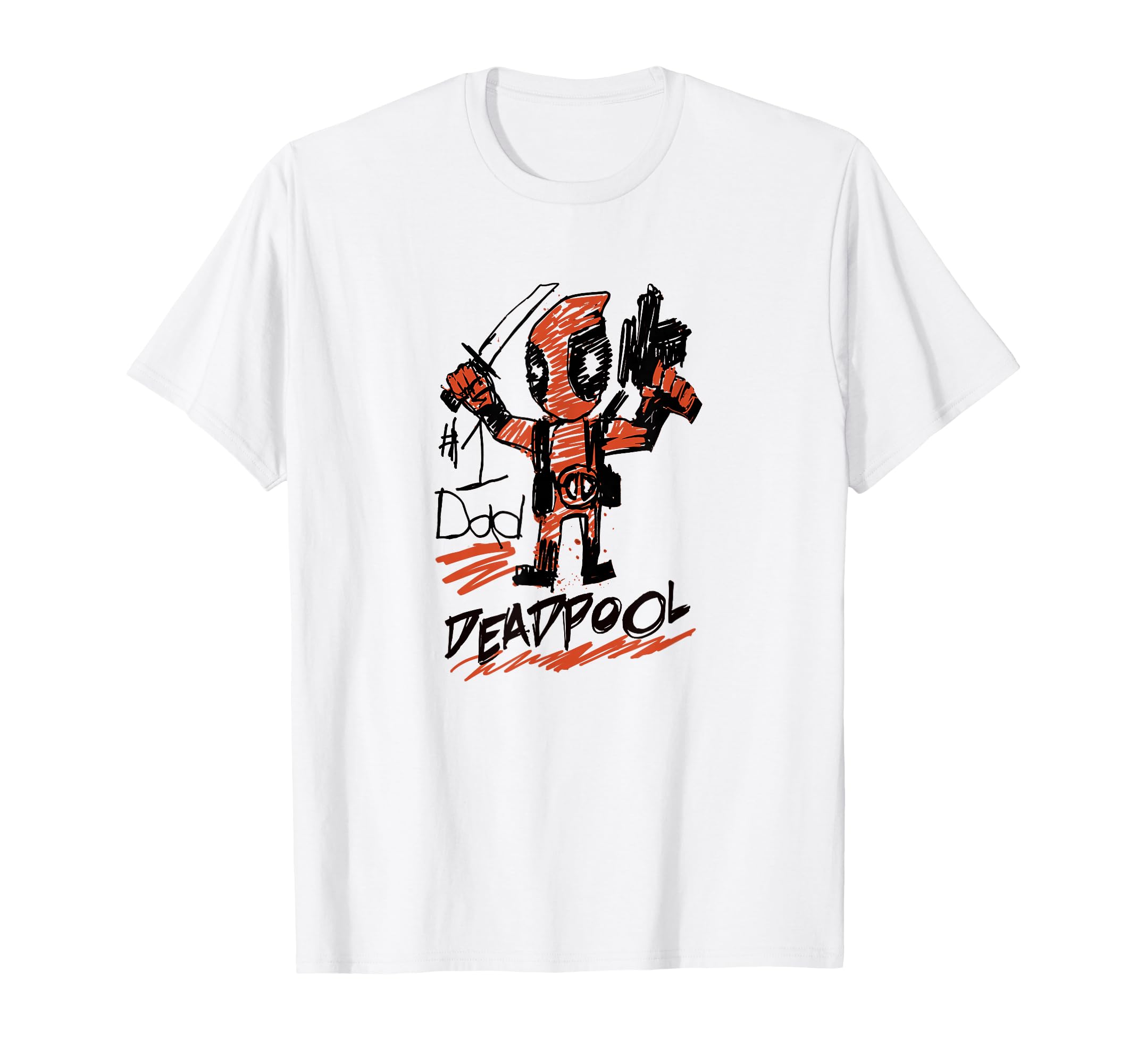 Marvel Deadpool 1 Dad Deadpool Sketch T-Shirt - Streetwear Style Men Women - T-Shirt, Sweatshirt, Hoodie