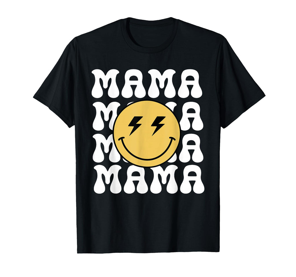 Mama Happy Face 1St Birthday Family T-Shirt - Unique Graphic Men Women - T-Shirt, Sweatshirt, Hoodie