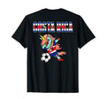 Dabbing Green Unicorn Costa Rica Soccer T-Shirt - Unique Graphic Unisex - T-Shirt, Sweatshirt, Hoodie