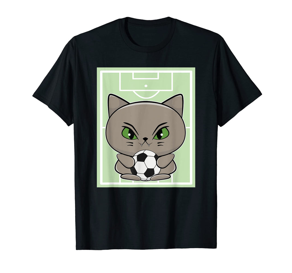 Kawaii Kitten Neko Soccer Soccer Stuff Hoodie - Trendy Graphic for Adults - T-Shirt, Sweatshirt, Hoodie