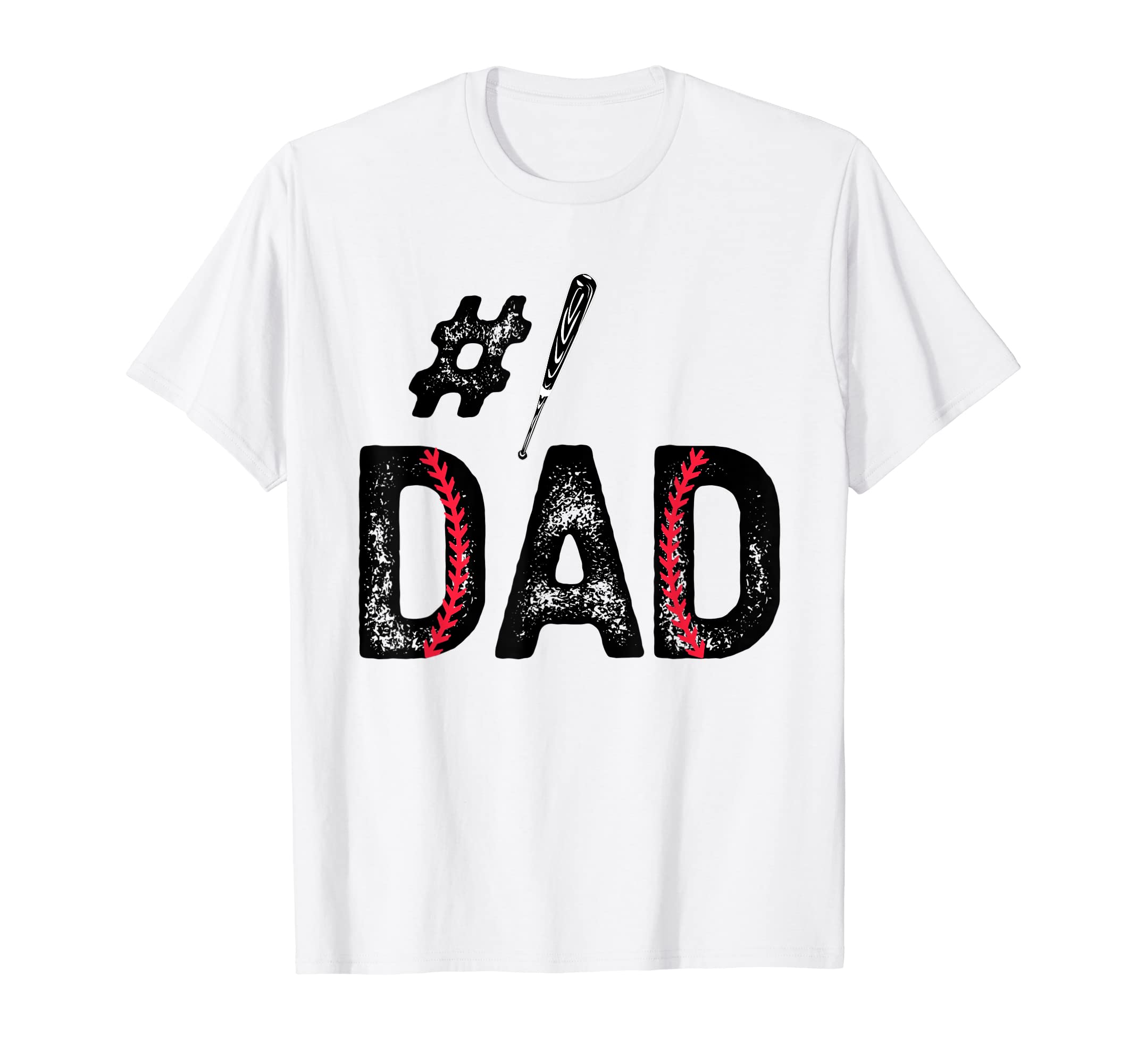 Baseball Dad Number One 1 Father T-Shirt - Custom Art Print Men Women - T-Shirt, Sweatshirt, Hoodie