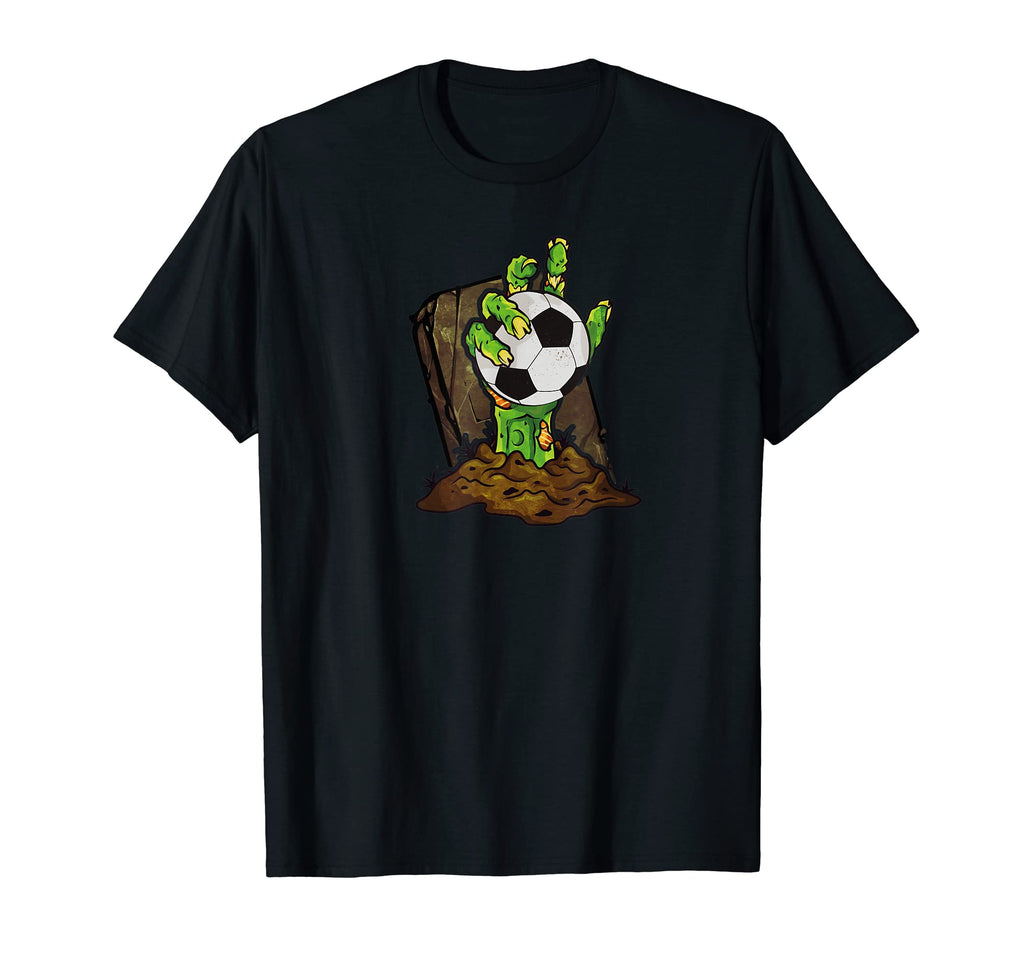 Zombie Soccer Player Funny Scary T-Shirt - Graphic Print Men Women - T-Shirt, Sweatshirt, Hoodie
